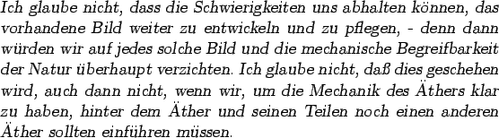 \begin{otherlanguage*}{german}\textsl{Ich glaube nicht, dass die Schwierigkeiten...
...
Teilen noch einen anderen ther sollten einfhren mssen.}
\end{otherlanguage*}